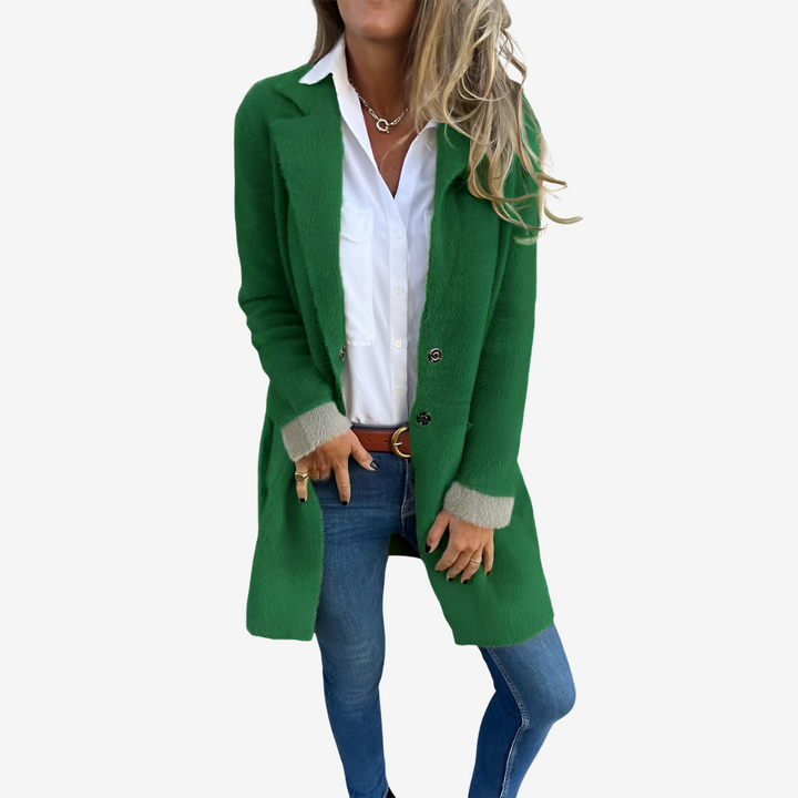 Martine - Cardigan Long en Maille