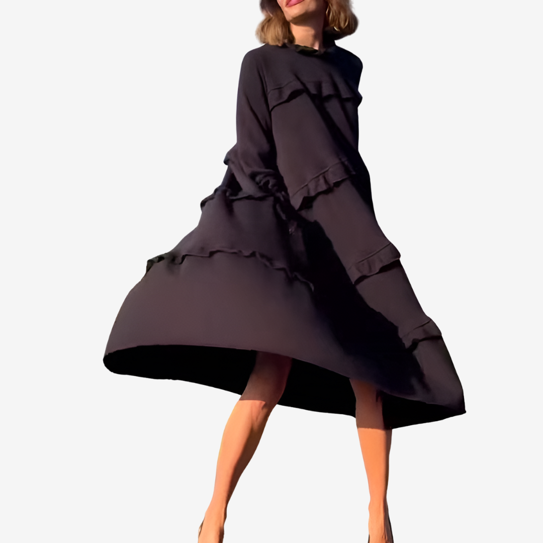 Lauren - Robe Midi à Volants