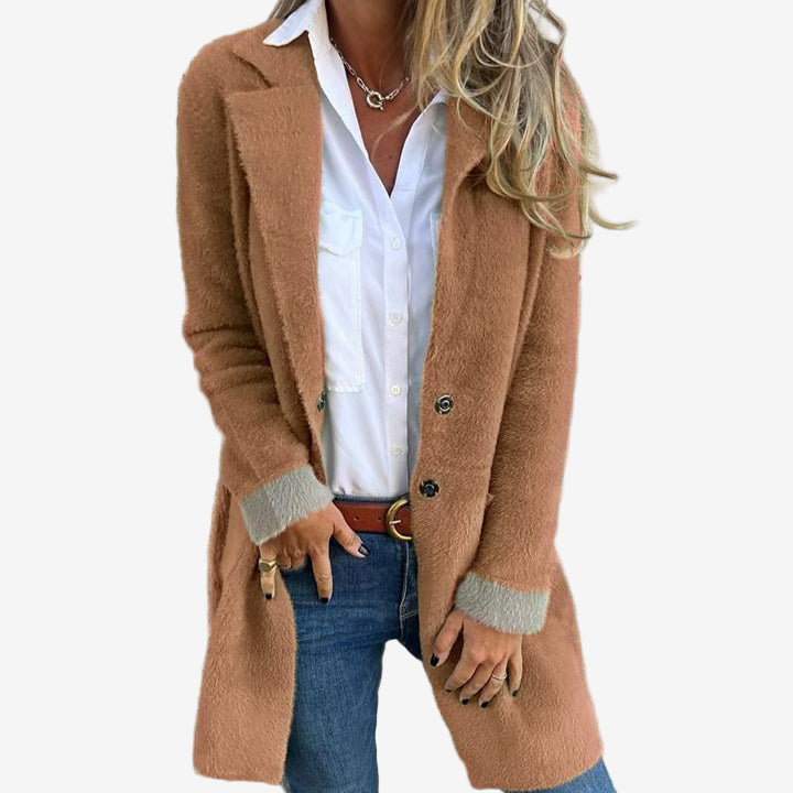 Martine - Cardigan Long en Maille